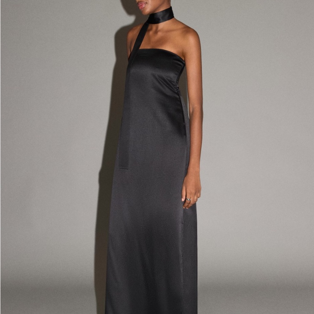 Mango Strapless Black Dress